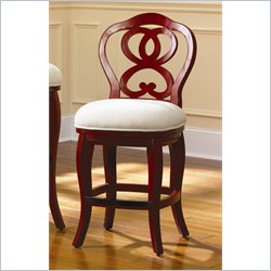 Hammary Hidden Treasures 24 Counter Height Bar Stool in Red