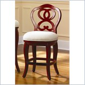 Hammary Hidden Treasures 24 Counter Height Bar Stool in Red