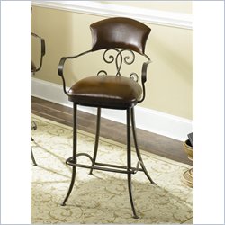 Hammary Hidden Treasures 30 Bar Stool in Antiqued Pewter