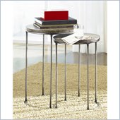 Hammary Hidden Treasures Round Nesting Table in Antique Silver