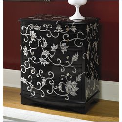 Hammary Hidden Treasures 4 Drawer Accent Chest in Black and White
