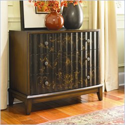 Hammary Hidden Treasures 3 Drawer Accent Chest in Brown and Black