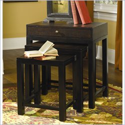 Hammary Hidden Treasures Nesting Tables in Black Painted Finish