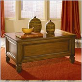 Hammary Hidden Treasures Trunk Cocktail Table in Oak Finish