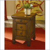 Hammary Hidden Treasures Chairside Table in Oak Finish