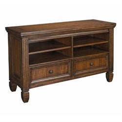Hammary Hidden Treasures Entertainment Console in Oak Finish