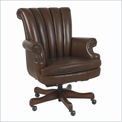 Hammary Hidden Treasures Leather Desk Chair in Cappuccino