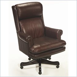 Hammary Hidden Treasures Leather Desk Chair in Vintage Burgundy