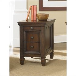 Hammary Hidden Treasures Chairside Table in Cherry Finish