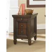 Hammary Hidden Treasures Chairside Table in Cherry Finish