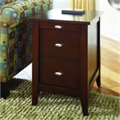 Hammary Hidden Treasures Chairside Table in Merlot Finish