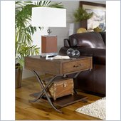 Hammary Crosswinds Drawer End Table in Quartered Oak