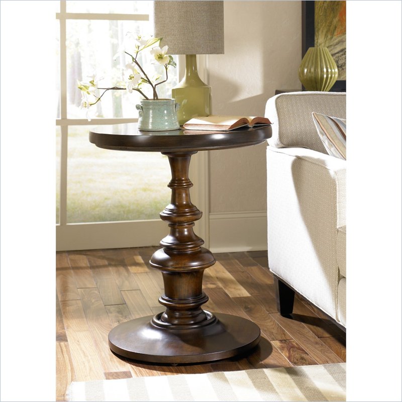 Hammary Chapman Round End Table in Cherry