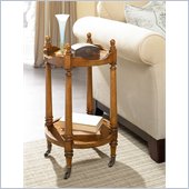 Hammary Wheaton Hall Round End Table in Golden Brown
