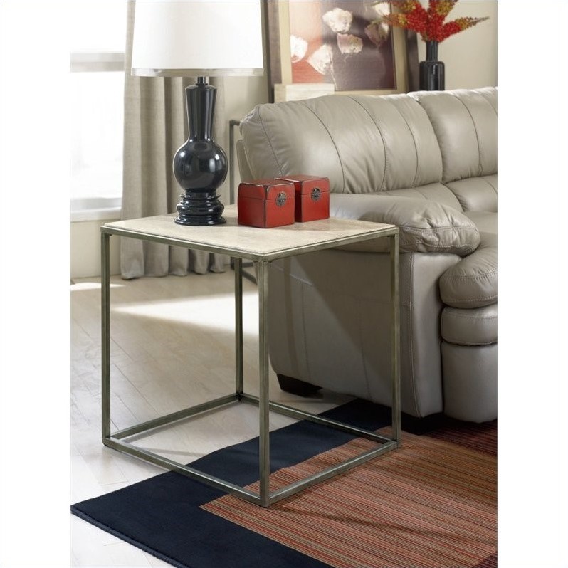 Hammary Modern Basics End Table in Textured Bronze