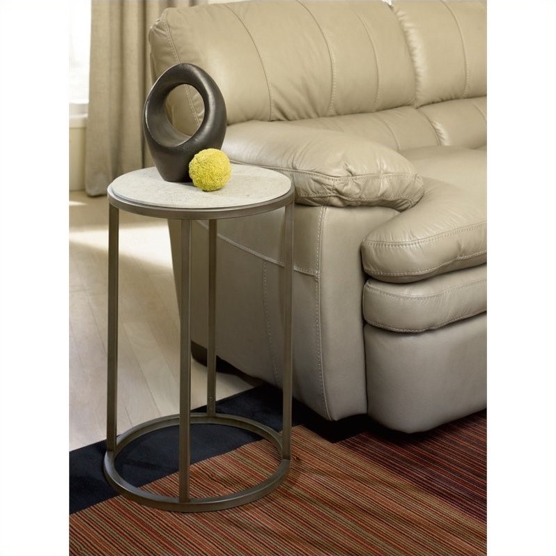 Hammary Modern Basics Round End Table in Textured Bronze