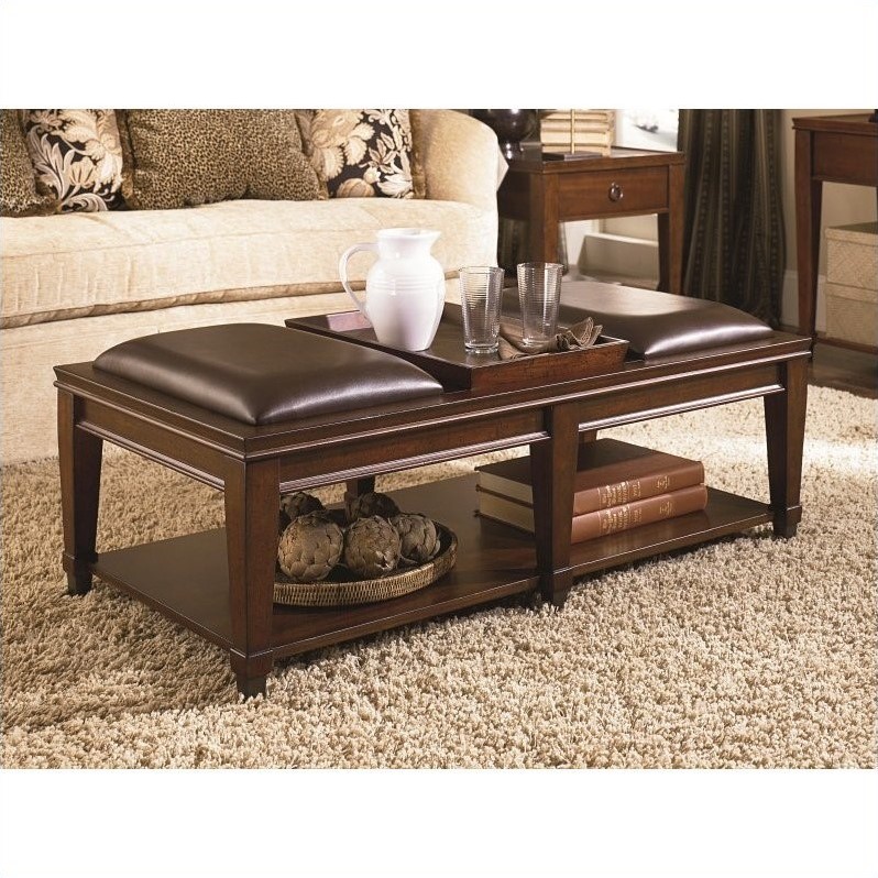 Hammary Sunset Valley Bench Cocktail in Rich Mahogany