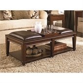 Hammary Sunset Valley Bench Cocktail in Rich Mahogany