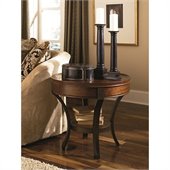 Hammary Sunset Valley Round End Table in Rich Mahogany