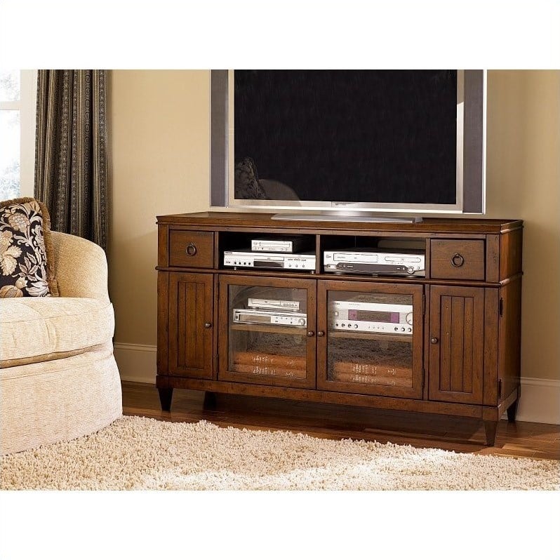 Hammary Sunset Valley Entertainment Console in Rich Mahogany