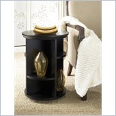 Hammary Chairsides Chairside Table - Black in Coffee & Oak