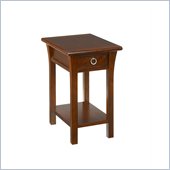 Hammary Chairsides Chairside Table - Cherry in Coffee & Oak