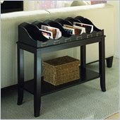 Hammary Hidden Treasures Black Magazine Sofa Table in Black