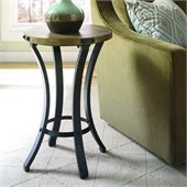 Hammary Hidden Treasures Round Accent Table in Black & Brown