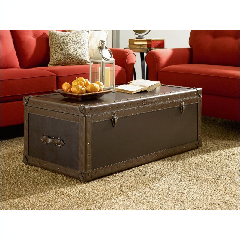 Hammary 090-394 Hidden Treasures Trunk Cocktail Table with Storage