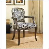 Hammary Hidden Treasures Accent Chair in Black with Zebra Print