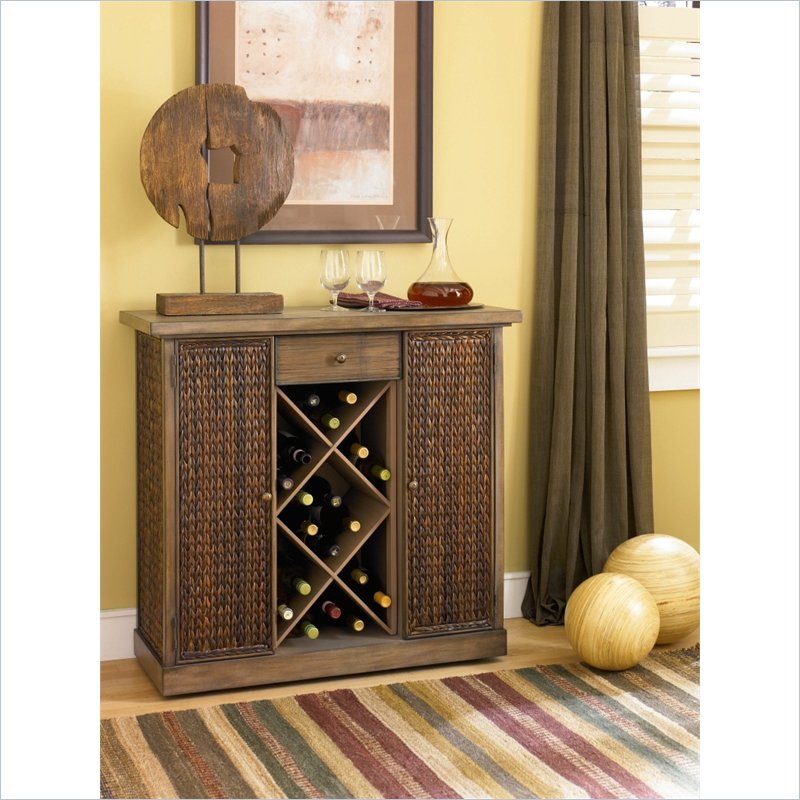 Hammary Hidden Treasures Bar Cabinet in Medium Wood