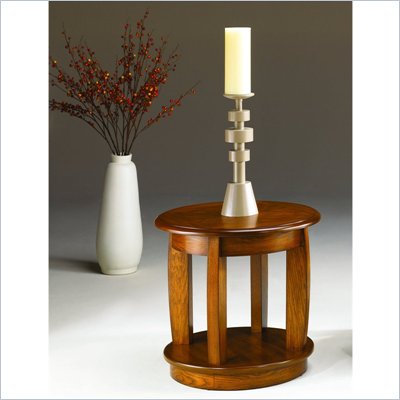 Hammary Ascend Round End Table in Merlot