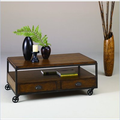 Hammary Baja Rectangular Cocktail Table in Umber