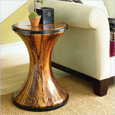 Hammary Boracay Banana Bark Round Accent in Deep Brown