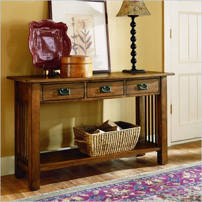 Hammary Canyon Sofa Table in Mission Oak