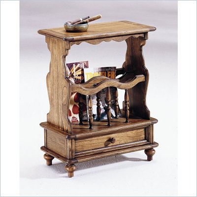 Hammary Chairsides Linden End Table in Medium Oak