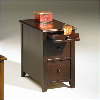 Hammary Chairsides Edwards End Table in Merlot