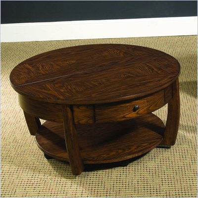 Hammary Concierge Round Cocktail Table in Brown