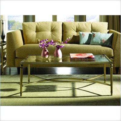 Hammary Elipse Rectangular Cocktail Table in Champagne
