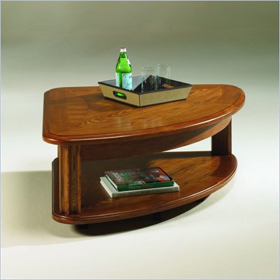Hammary Fremont Lift-Top Wedge Cocktail Table in Dark Ash