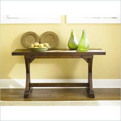 Hammary Hidden Treasures Drop Down Console Table in Rustic Finish
