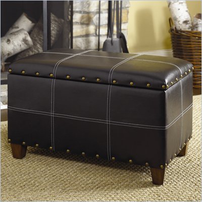 Hammary Hidden Treasures Storage Ottoman Trunk in Black