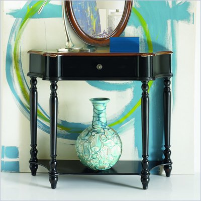 Hammary Hidden Treasures Console Table in Black & Brown