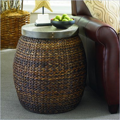 Hammary Hidden Treasures Round Accent Table in Medium Brown