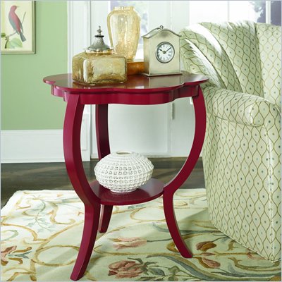 Hammary Hidden Treasures Red Flower Table in Red