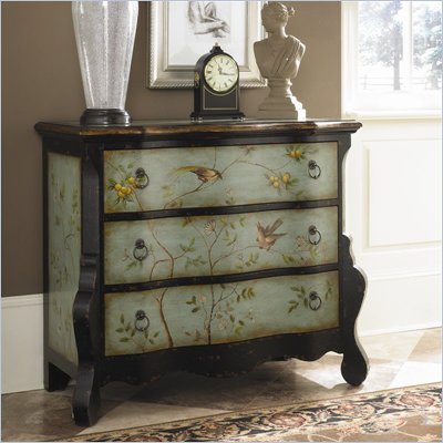 Hammary Hidden Treasures Accent Chest in Aqua and Black Finish