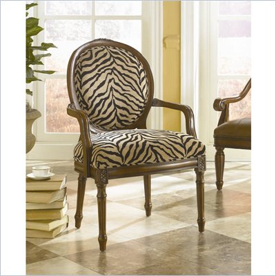 Hammary Hidden Treasures Zebra Chenille Fabric Accent Chair