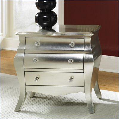 Hammary Hidden Treasures 3 Drawer Accent Chest in Metallic Silver