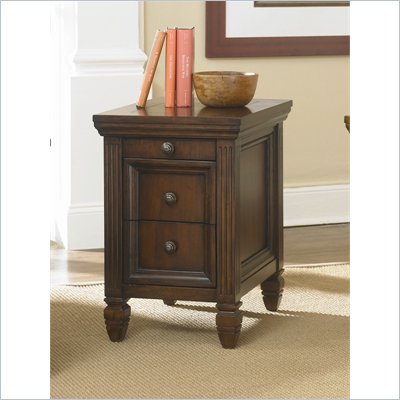 Hammary Hidden Treasures Chairside Table in Cherry Finish