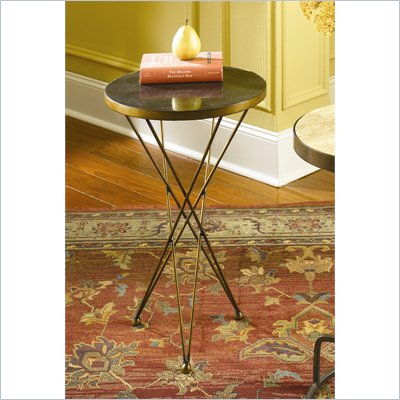 Hammary Hidden Treasures Martini Accent Table in Black and Gold